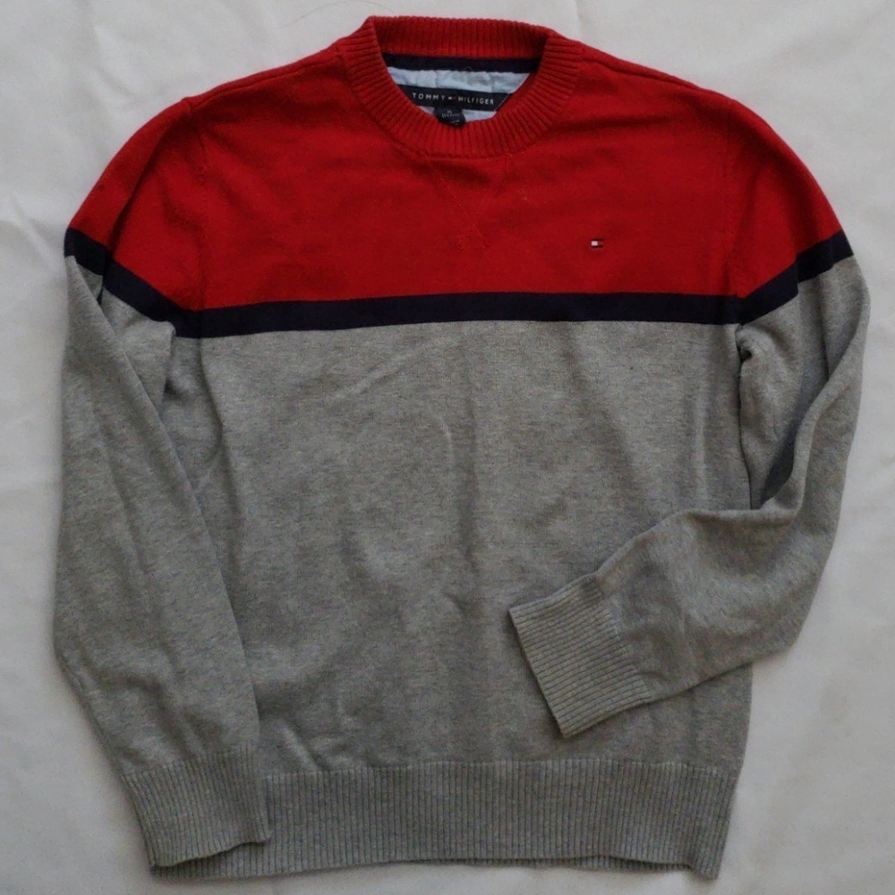 TOMMY HILFIGER BOYS LONG SLEEVE SHIRT SZ M